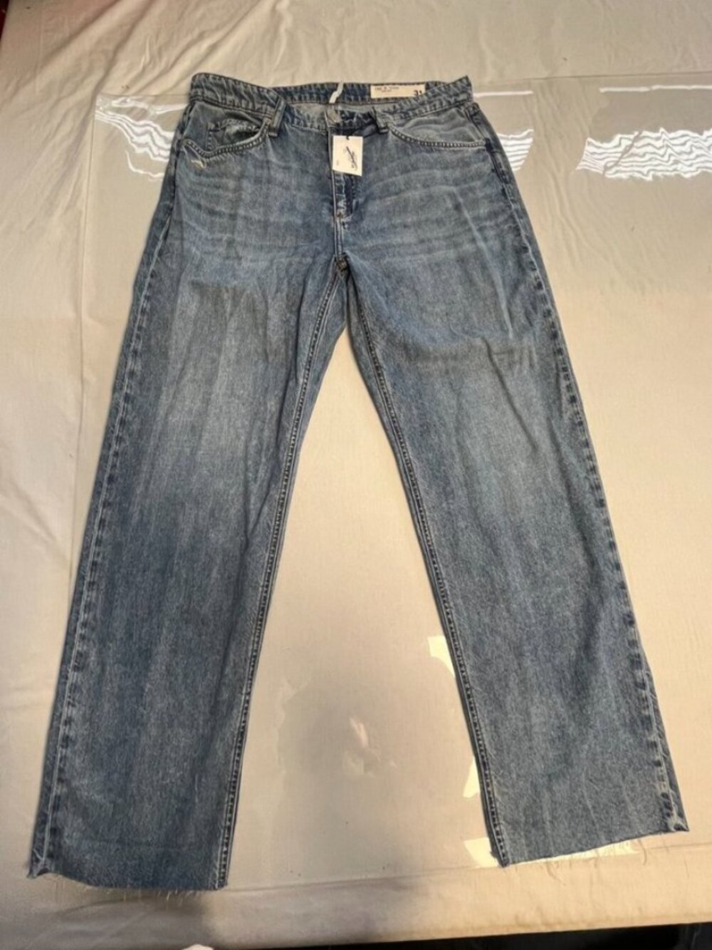 rag & bone Dre Low Rise Baggy Boyfriend Jeans Womens 31 Raw Hem NWT - Picture 2 of 13